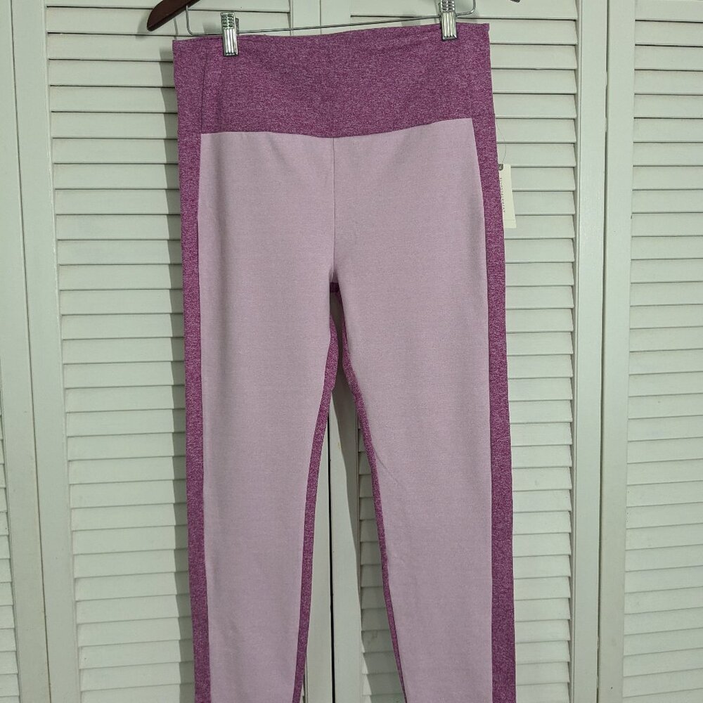 Anthropologie Daily Practice Pink Colorblocked Leggings Valentine’s Day Pink NEW